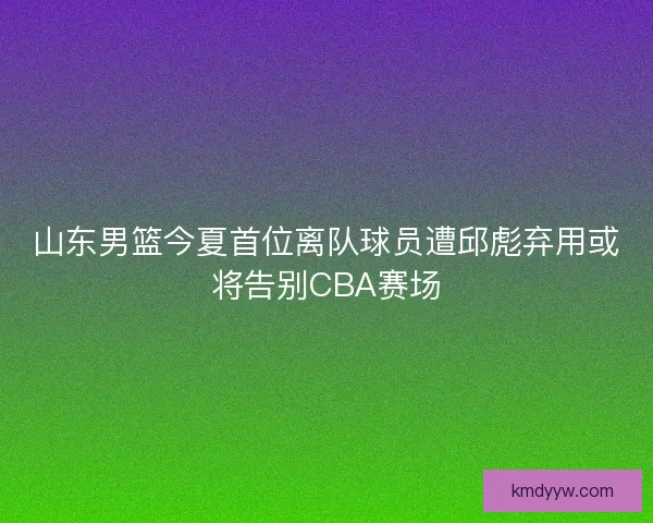 山东男篮今夏首位离队球员遭邱彪弃用或将告别CBA赛场